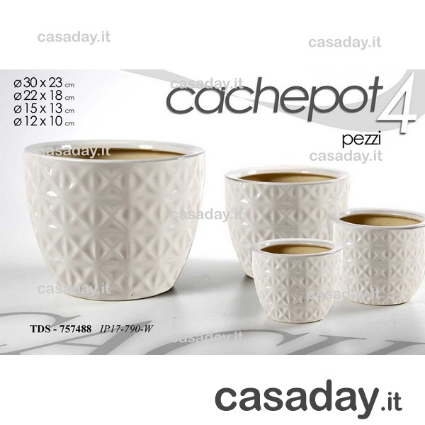 PORTAVASI CERAMICA PZ.3 ASSORTITI 